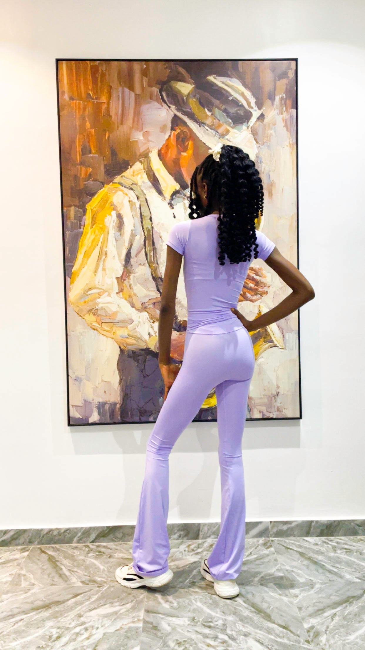 Tally Lavender Flare Leggings Set