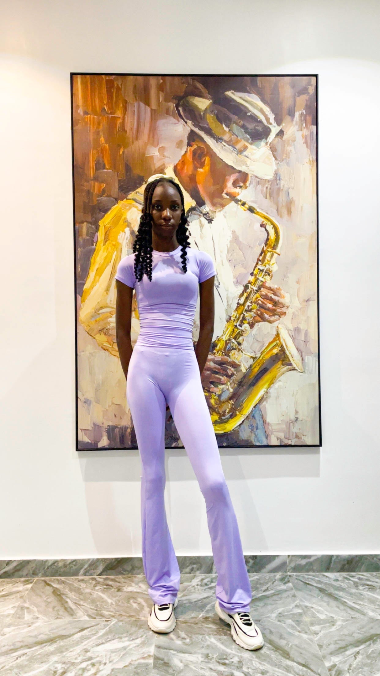 Tally Lavender Flare Leggings Set