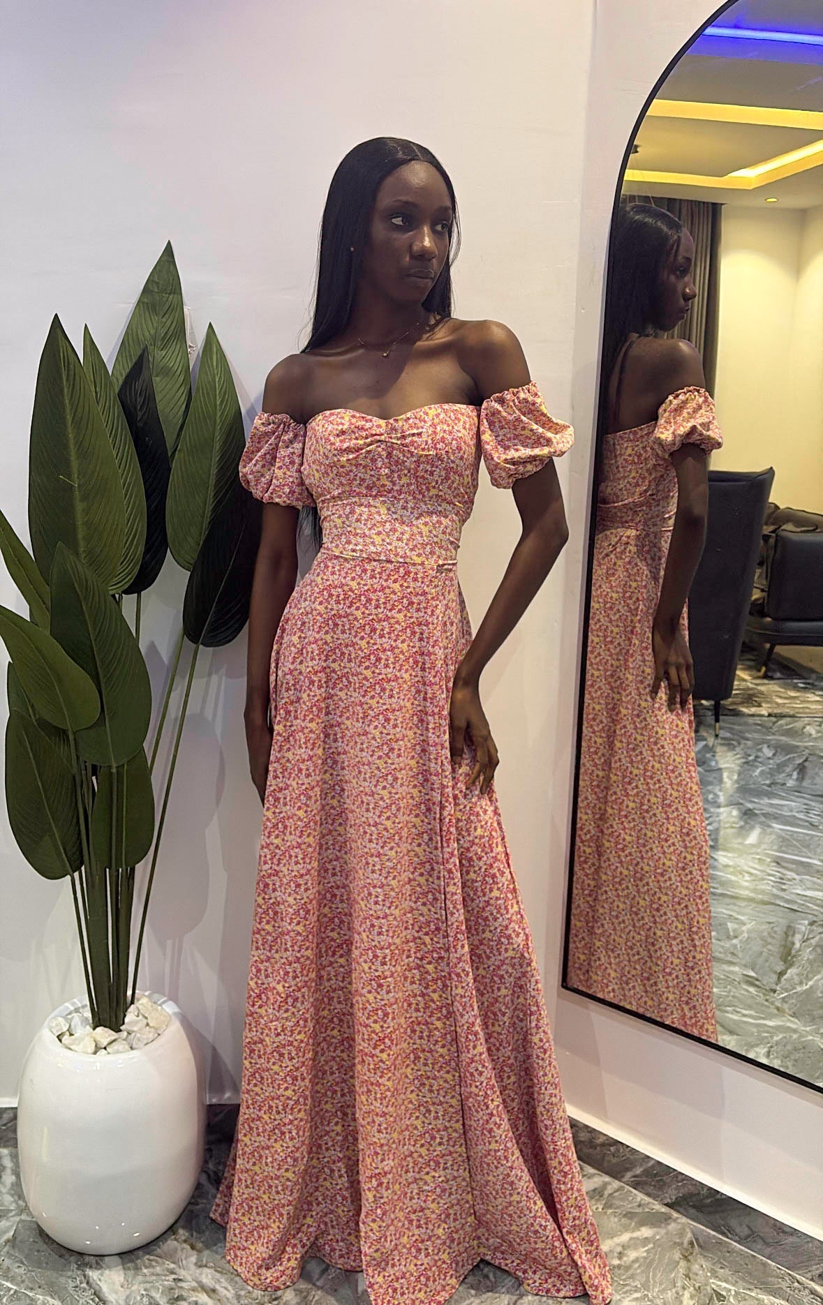 Pink Agbani Maxi Dress