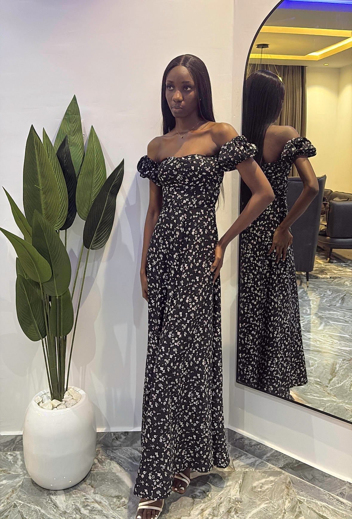 Black Agbani Maxi Dress