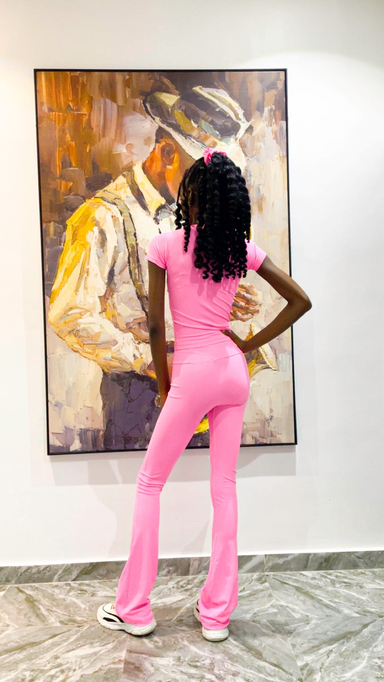 Tally Pink Flare Leggings Set