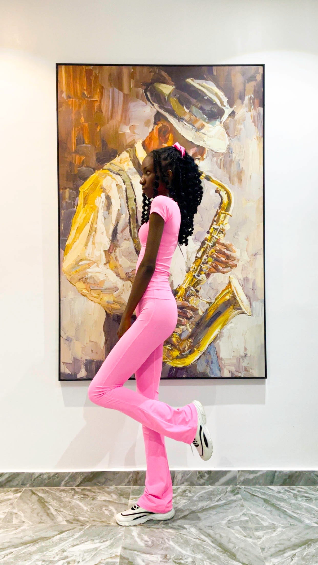 Tally Pink Flare Leggings Set