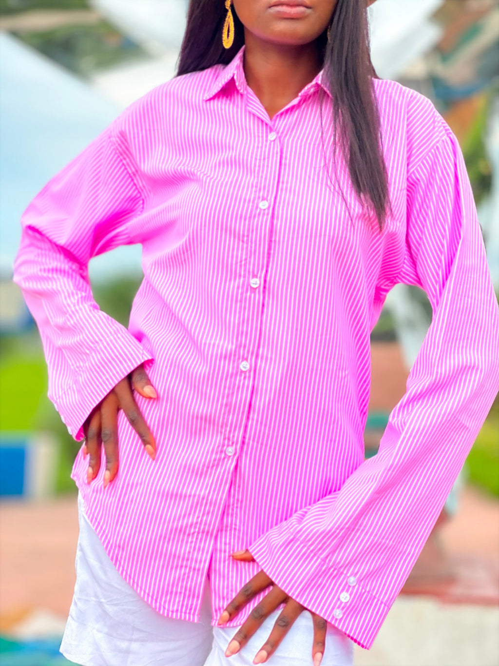 The Longy Stripe Shirt — Pink