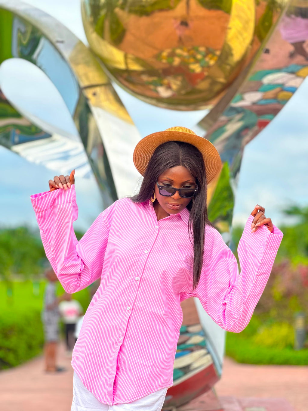 The Longy Stripe Shirt — Pink