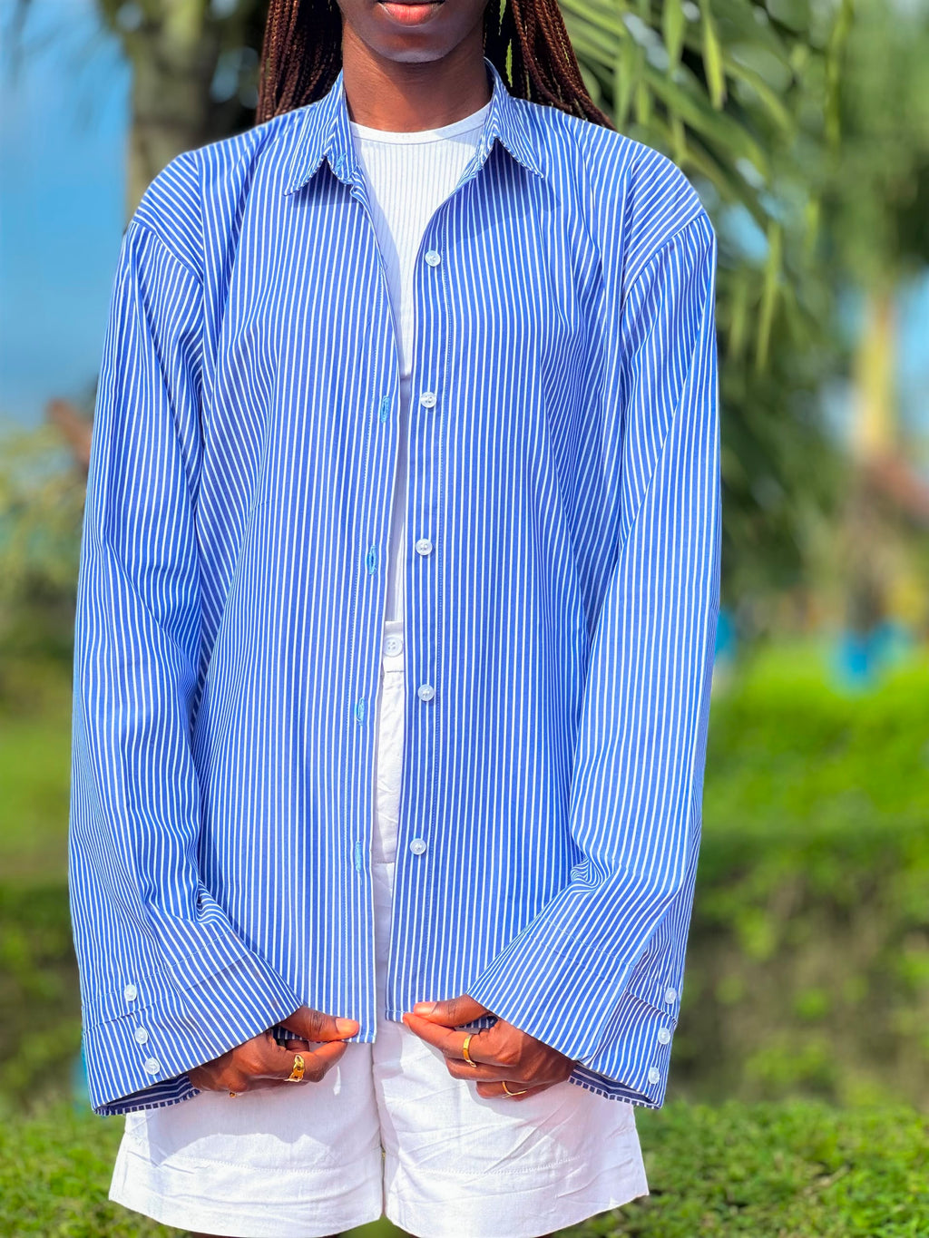 The Longy Stripe Shirt — Blue