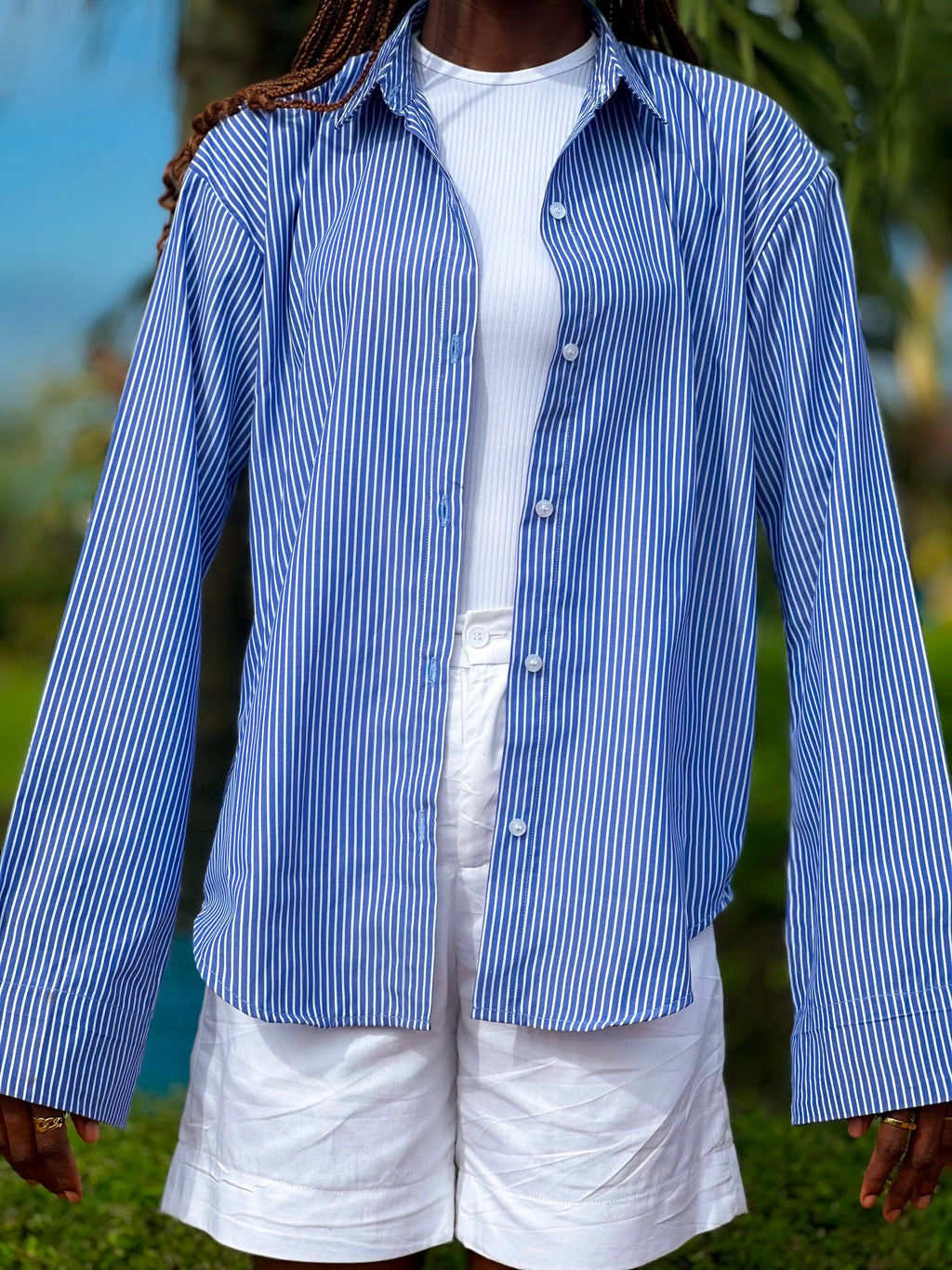 The Longy Stripe Shirt — Blue