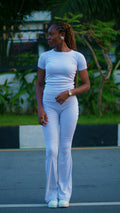Heather Grey Tally Flare Set (Pre-Order)