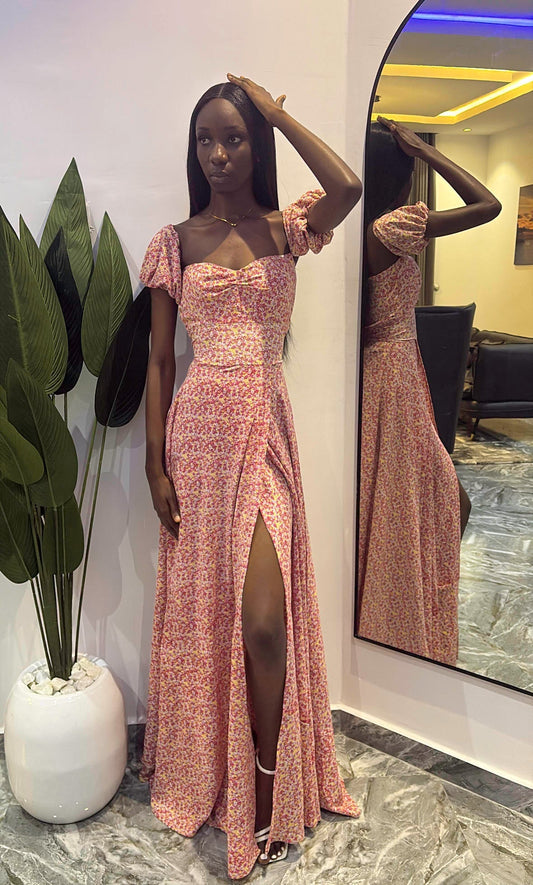 Pink Agbani Maxi Dress