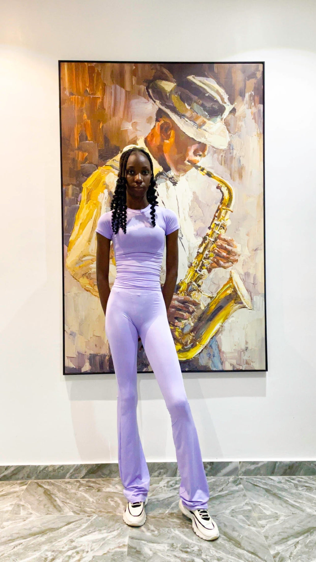 Tally Lavender Flare Leggings Set