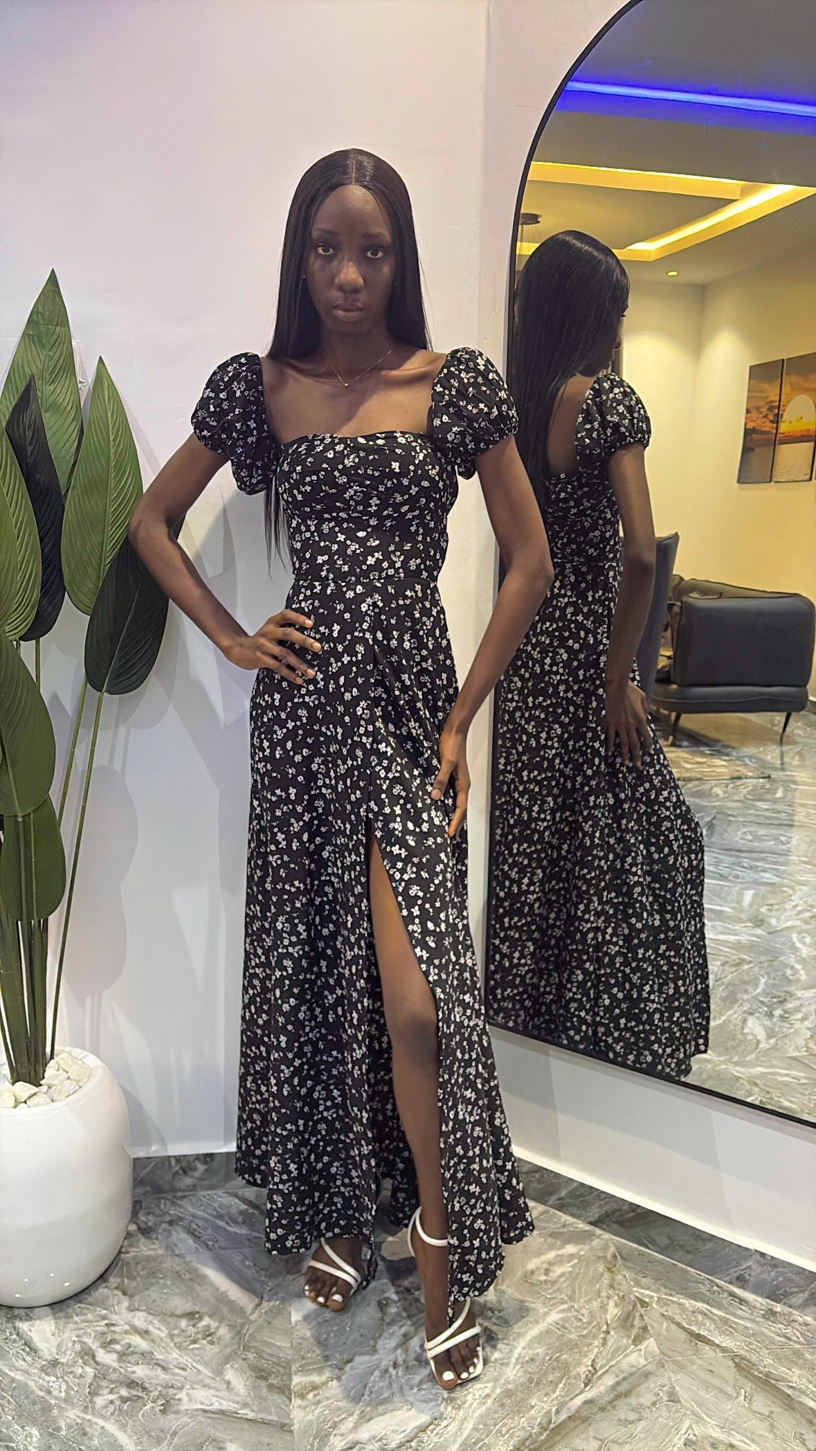 Black Agbani Maxi Dress