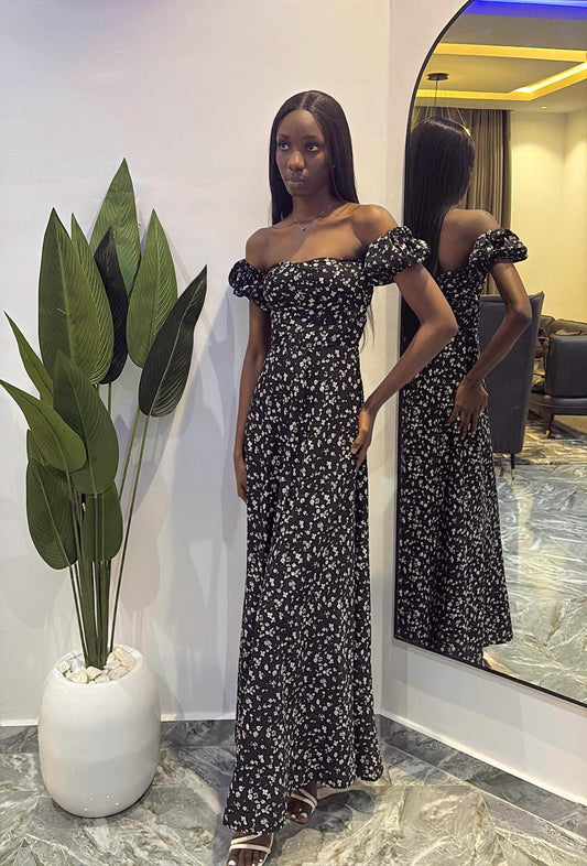 Black Agbani Maxi Dress